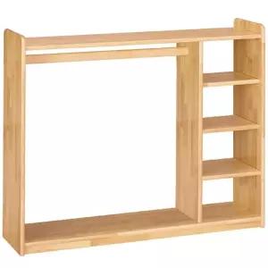 어린이 원목 의상정리 외투걸이행거 선반장 걸기쉬운 아기옷장 키즈방