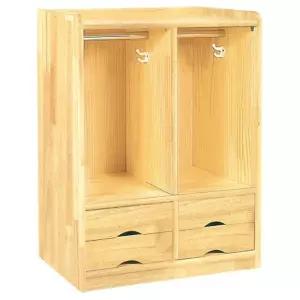 하단서랍 걸기쉬운 오픈형 유아 원목옷장 아이방 귀여운 사진관 식당