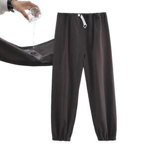 SOEDZUNG 재사용 가능한 T 방수 바지 누수 방지 세척 용 관리 롱 팬츠 그레이