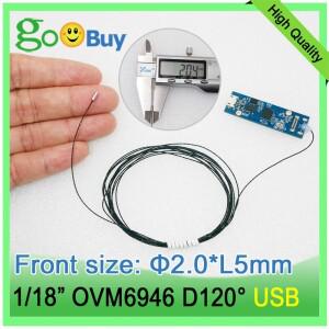 Φ2mm USB 내시경 카메라 모듈 광각 120도 렌즈 1/18