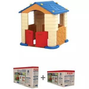 유아 대형 플라스틱 놀이집 오픈형 하우스 블루 선물용 플레이텐트 집장난감 키즈