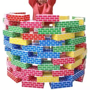 유아 사각 종이 벽돌 블록 쌓기 대형 컬러 장난감 키즈카페블럭 유치원교구 완구