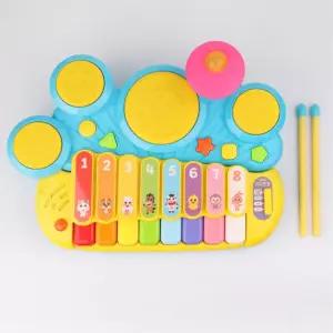 유아 핑크퐁 LED 실로폰 피아노 드럼 악기 장난감 놀이 아동 남아 소리 아이선물