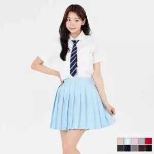 크레파스 단색 플 치마10color  학생복