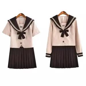 반팔or긴팔더블라인 베이지Brown 세라복세트