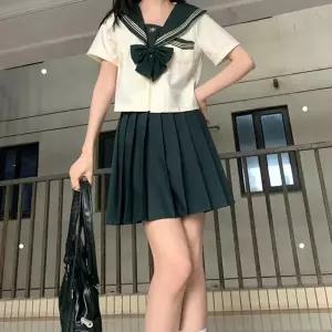 다크그린 세줄라인 마린 세라복 세트 학생복