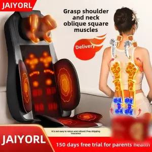 업그레이드 전동 전신 마사지 의자 목 등 허리 다리 진동 주무르기 지압 쿠션 시트 이완 사다리꼴