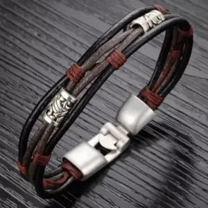 소가죽 팔찌 레더 캐주얼 빈티지 데일리 가죽 레이어드 남성