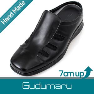 7cm 키높이 천연소가죽 사무실용 슬리퍼형 구두 뮬 KLL517012K