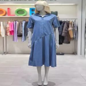 [베네통] 베네통 반팔 해지 데님 원피스 BAOP03511