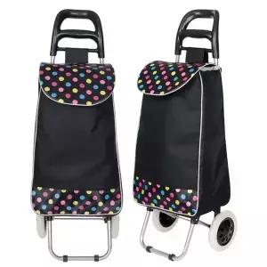 고급생활방수 장바구니 카트 시장 마트용 캐리어 효도 선물 페이즐리 부엉이 SC