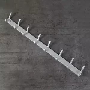 16구 벽고정 후크 옷걸이(실버) / 옷정리 벽걸이 행거