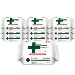 닥터아토 손소독티슈 20매 x10팩 휴대 손세정제 손입 세정 닥터스 리꼬