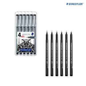 [스테들러] 피그먼트라이너 308 SB6P 4+2세트 0.05-0.8mm