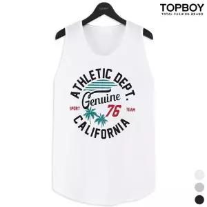 [탑보이]스포츠 76 프린팅 오버핏 나시 (5C006)