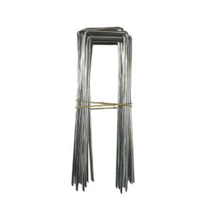 화스너 아연도금 철고정핀 100개 제초 잡초매트부직포 ㄷ자형 멀칭 고정핀