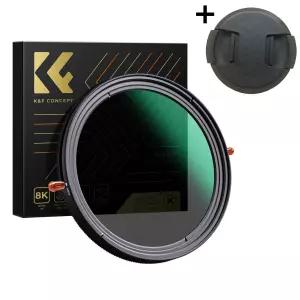 K&F Concept 58mm NANO-X 가변 ND2-32+CPL 2-in-1 필터 (융/캡포함) 8K AGC Japan Glass