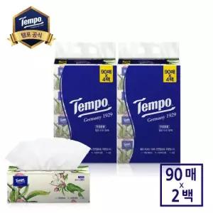 템포티슈 소프트팩 미용티슈 90매 4개입 x 2개  총8개)
