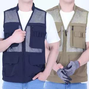 빌리언즈 봄 여름 망사조끼 노가다 작업복 상의 배달 작업용 쿨조끼 포켓 다용도 단체 주머니 많은 빅사이즈