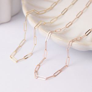 14K 18K 체인 목걸이 45cm 블린 여성 레이어드 금목걸이줄