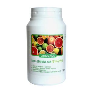 식용 프리미엄 무수 구연산 500g 식품첨가물 안심세척