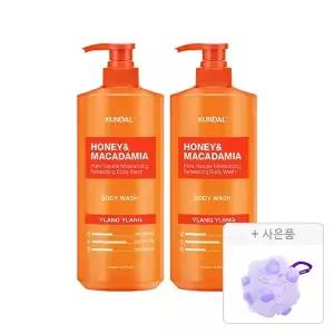 쿤달 네이처 바디워시 일랑일랑향 1058ml, 2개+증정(소프트 버블 샤워볼, 1개)