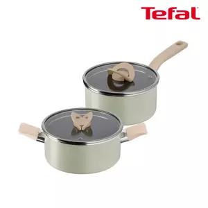 테팔 인덕션 블라썸 민트 냄비 2종(편수18+양수20)