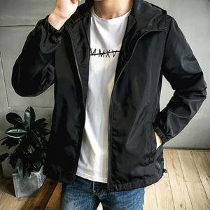 남녀공용 간절기  바람막이 점퍼 조깅 바이크 밑단스트링 후드집업 윈드재킷