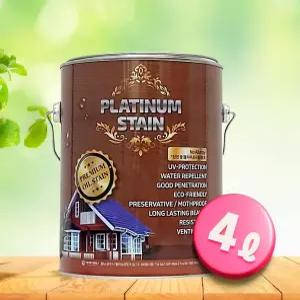 친환경인증 플래티넘 오일스테인 4리터 오일스탠 방부목 데크 목재보호용페인트 방수 방부 방청 나무에칠하는페인트