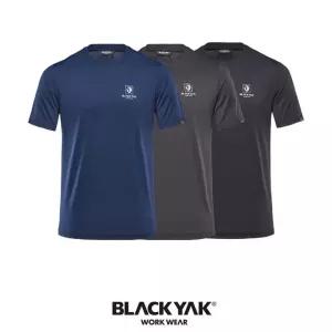 P-드라이셀 기능성 반팔 라운드 (3종세트 네이비+그레이+블랙) 블랙야크반팔티셔츠