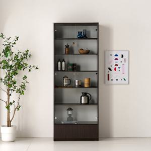 송목가구 2M 키큰 코코 강화유리 장식장 서랍형 진열장 피규어 레고