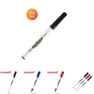 모나미네임펜 흑 F (12개 1셋트) /12색네임펜/네임펜가는글씨용/네임펜X/가는네임펜/얇은네임펜/네임펜12