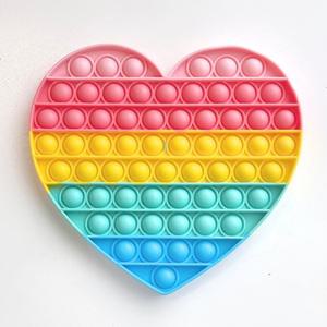 파스텔 레인보우 중형 하트 초대형 팝잇 푸쉬팝 팝잇 장난감 초초대형