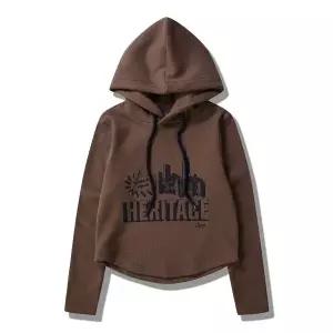 [지프]JQ1THF047 브라운 25년 여성전용 골지 후드 티셔츠_SC