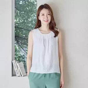 [ 2XL] 인견 링클 민소매 블라우스 3종 택1