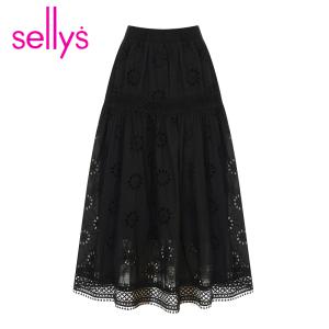 [샐리] 로맨틱펀칭레이스스커트_I5B-CSK005