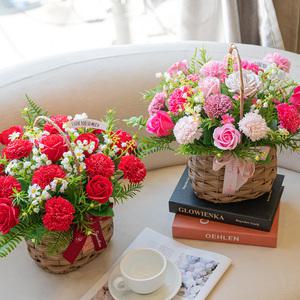 기념일 어버이날 선물 비누 꽃 장미 블루밍 카네이션 바구니