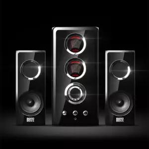 보노보스 2.1채널 우퍼 컴퓨터 PC용 게이밍 멀티미디어 LED 앰프 스피커 BOS-5000 TITANⅡ