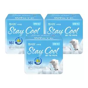 화이트 스테이쿨 날개형, 대형, 16매, 3개