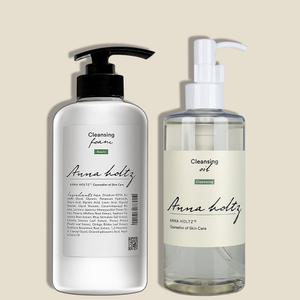 안나홀츠 클렌징폼 클렌징오일 2종 세트 건성 지성 문제성 피부 블랙헤드 피지 미세먼지 세안제