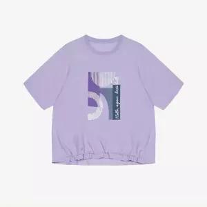 [하프클럽/]  25여름  프린트 라운드넥 블라우스F2447VI