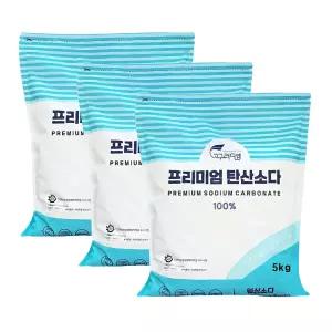 프리미엄 탄산소다 5kg x 3개 미국산 워싱소다 탄산나트륨 세탁세탁