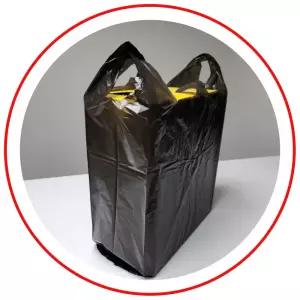 다용도 비닐봉투 5호 20리터 100매 (손잡이+걸이끈)/일회용/검은색/검정/손잡이/비닐/봉지/야채/과일/가게