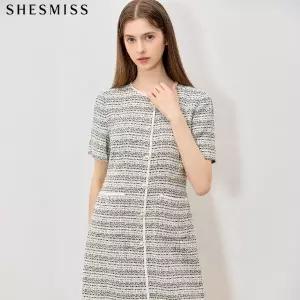 [쉬즈미스(SHESMISS)] 프리미엄 에디션 트위드 반팔 원피스 (택가격: 498000원)