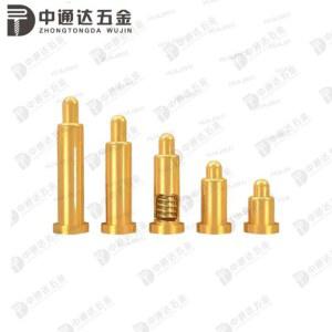 커넥터 PCB 기둥 전도성 핀 신호 상단 단일 포고핀 휴대폰 금도금 안테나 구리