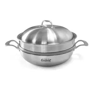 키친아트 자이언트 IH 인덕션 통3중 찜냄비 28cm