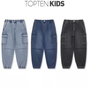 [탑텐키즈](김해점)25년 FW 공용) 카고 조거 데님 팬츠MKF3DP3211