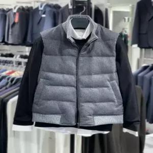 [트루젠] 트루젠 멜란지그레이 울블랜드 구스다운 페딩 조끼 2444IH170430