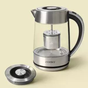 온도조절 무선 전기 티포트 분유 커피 차주전자 1.7L/포트/주전자/보온/다용도/사무실/가정용/유리/차포트