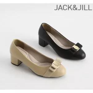 [잭앤질]잭앤질 넓은볼 리본장식 펌프스(JA3106)